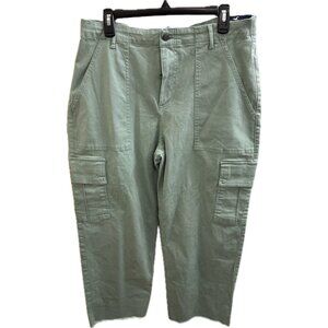 Hollister Size Xl Ultra High Rise Straight Ankle Pants Olive Green Cargo
